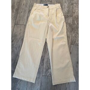 Democracy Khaki Wide Leg Pants Size 8 Trousers Pant Pleated Rayon Ab Solution